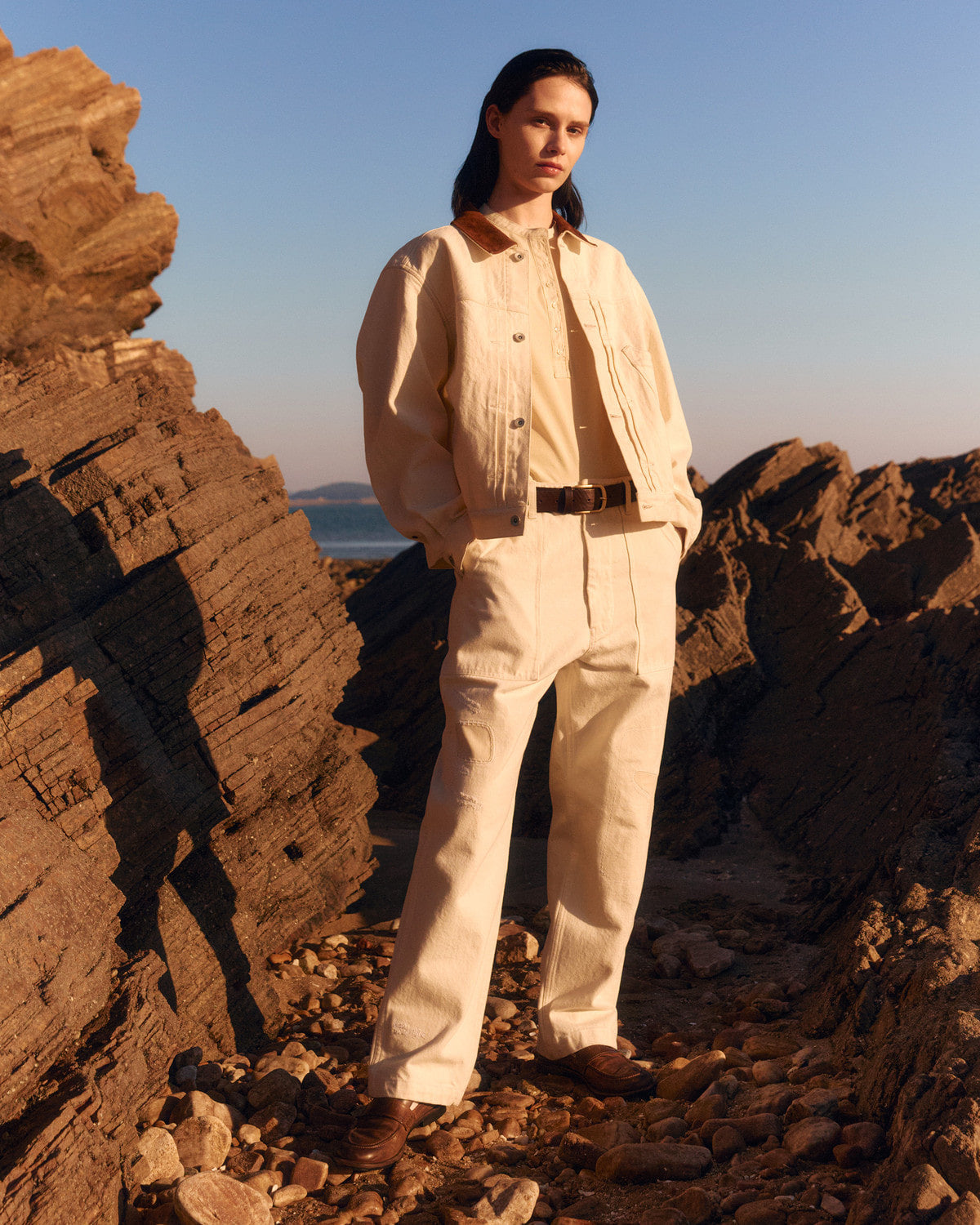 Eastlogue - Damaged Fatigue Pants (Ecru) product image 1 | TRAB K-Fashion Australia