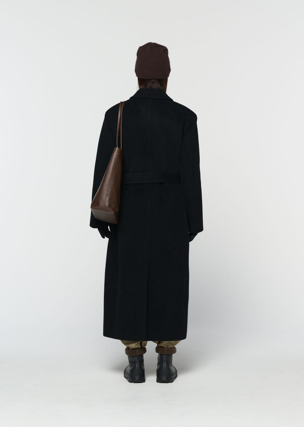 Amomento - single breasted maxi long coat (Black) product image 4 | TRAB K-Fashion Australia