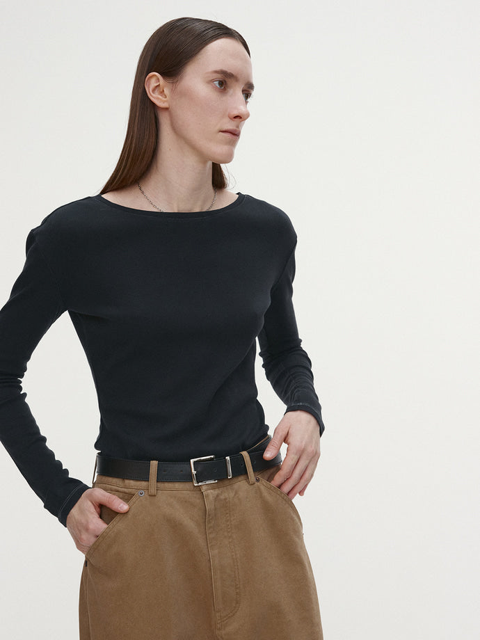 Tonywack - Garment-Dyed Cotton Fitted T-Shirt (Faded Black) product image 1 | TRAB K-Fashion Australia