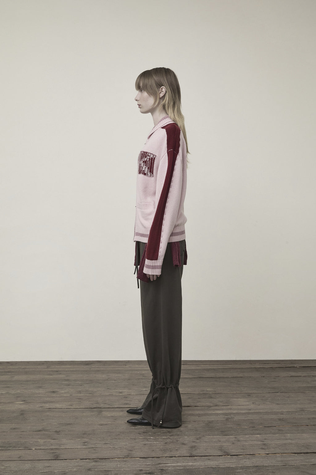 Matin Kim - Matin Kim Initial Knit Zip Up (Pink) product image 6 | TRAB K-Fashion Australia