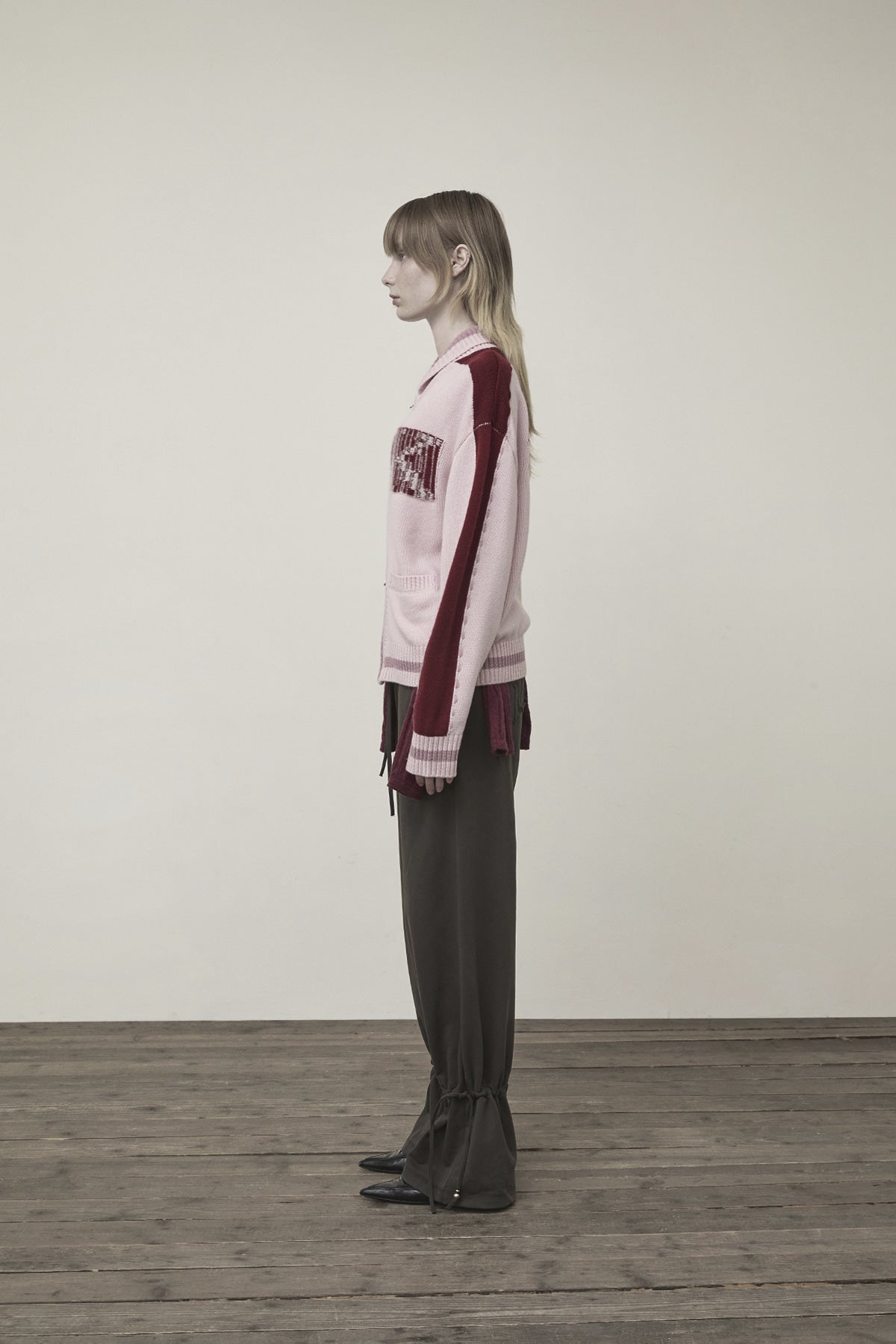 Matin Kim - Matin Kim Initial Knit Zip Up (Pink) product image 6 | TRAB K-Fashion Australia