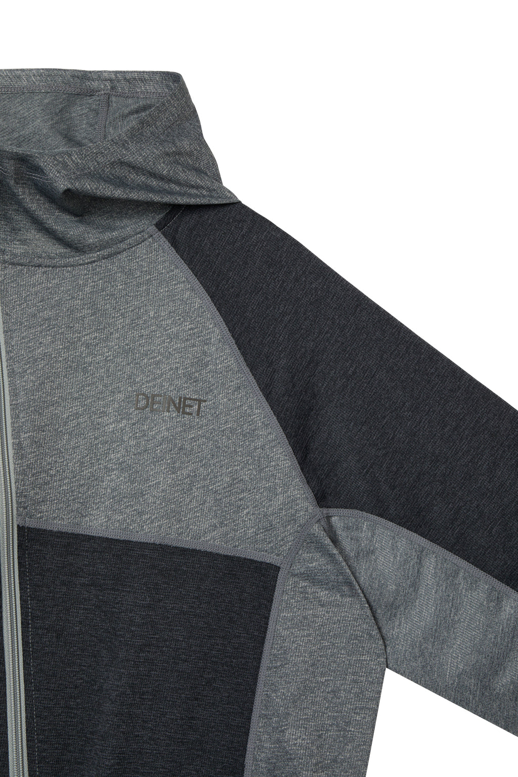Deinet - Diagonal Technical Hood Zip-Up (Grey) product image 3 | TRAB K-Fashion Australia