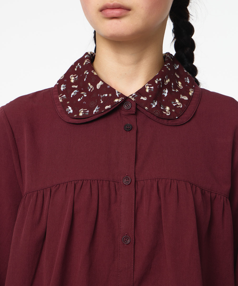 Coyseio - Graphic Round Collar Shirt (Wine) product image 8 | TRAB K-Fashion Australia