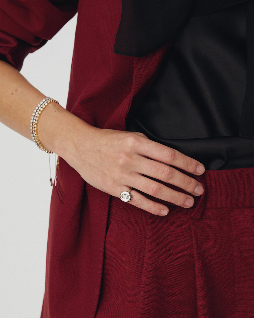 Numbering - Oval Solitaire Pinky Ring #3601 product image 1 | TRAB K-Fashion Australia