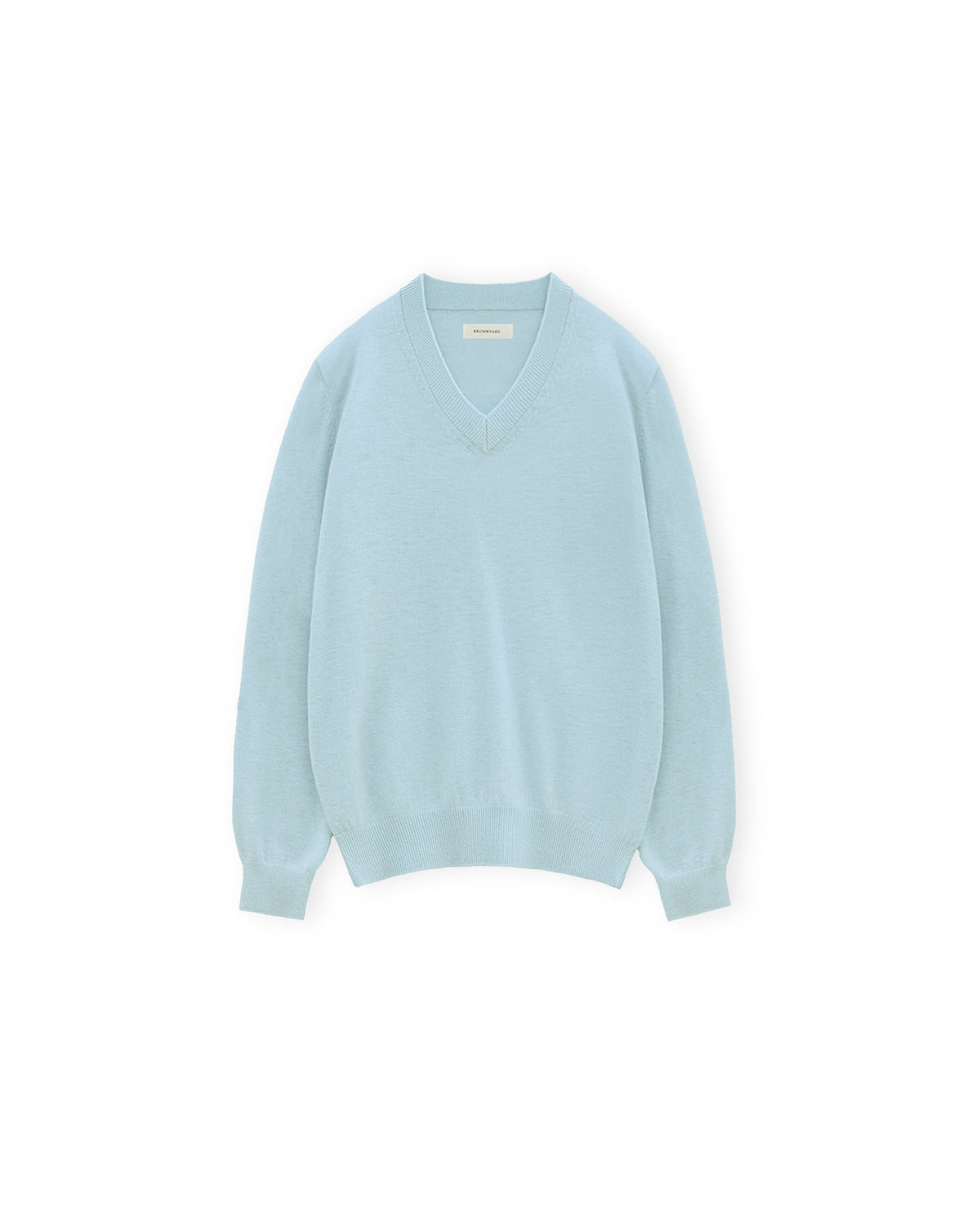 Brownyard - Extra Super Fine V Neck Knit (Light Blue) product image 4 | TRAB K-Fashion Australia
