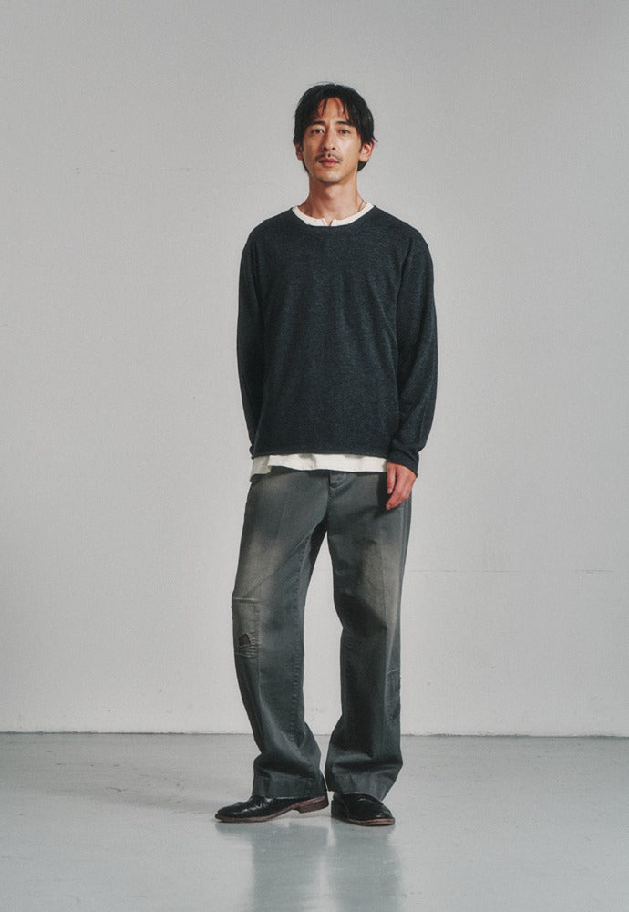 Art if acts - Cut Off Knit (Grey) product image 1 | TRAB K-Fashion Australia