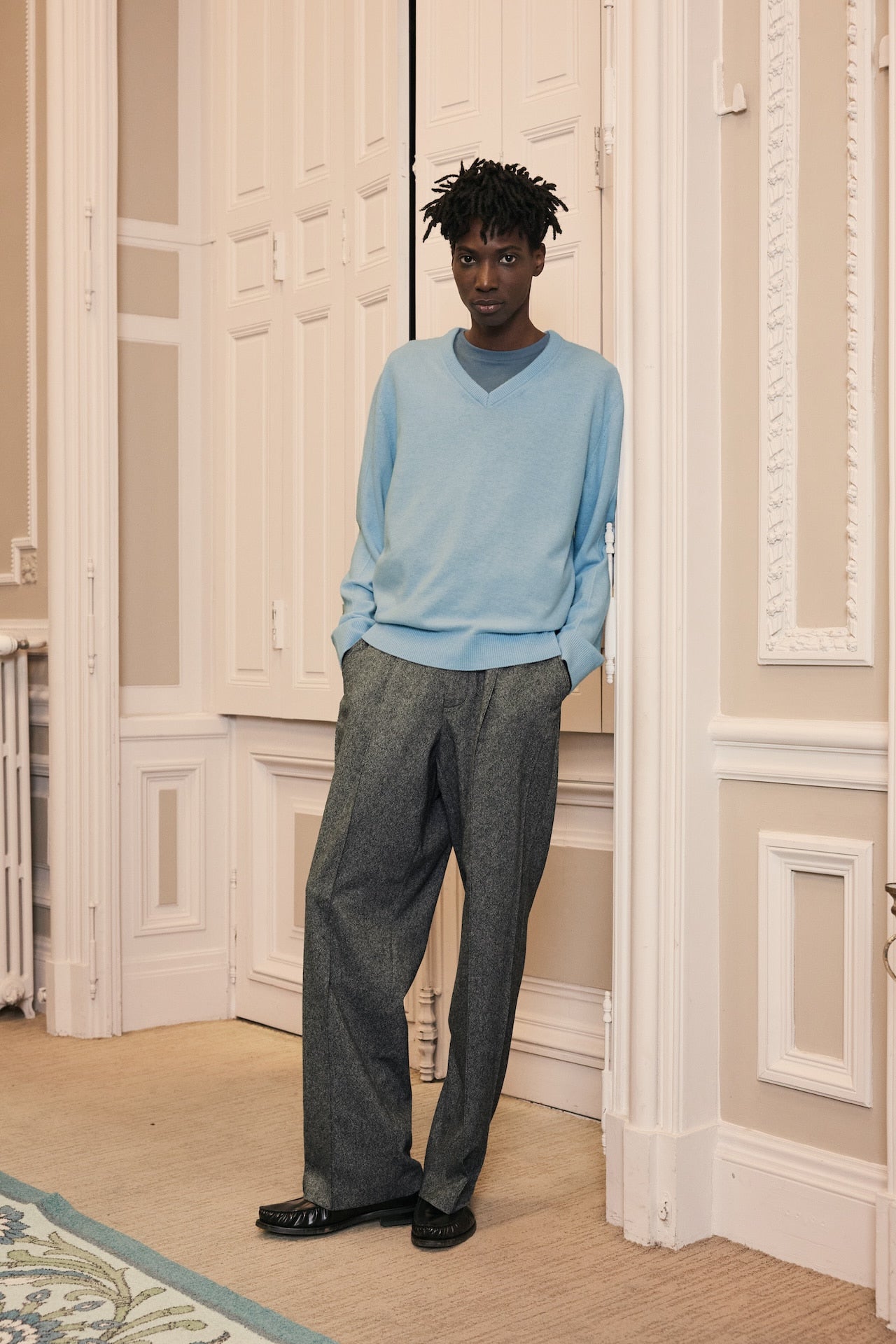 STU - Crease Double Belt Slacks (Grey) product image 9 | TRAB K-Fashion Australia