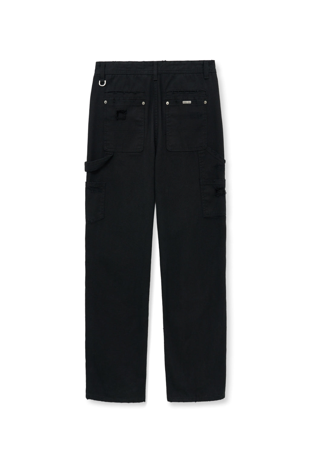Matin Kim - Distressed Double Knee Work Pants (Black) product image 3 | TRAB K-Fashion Australia