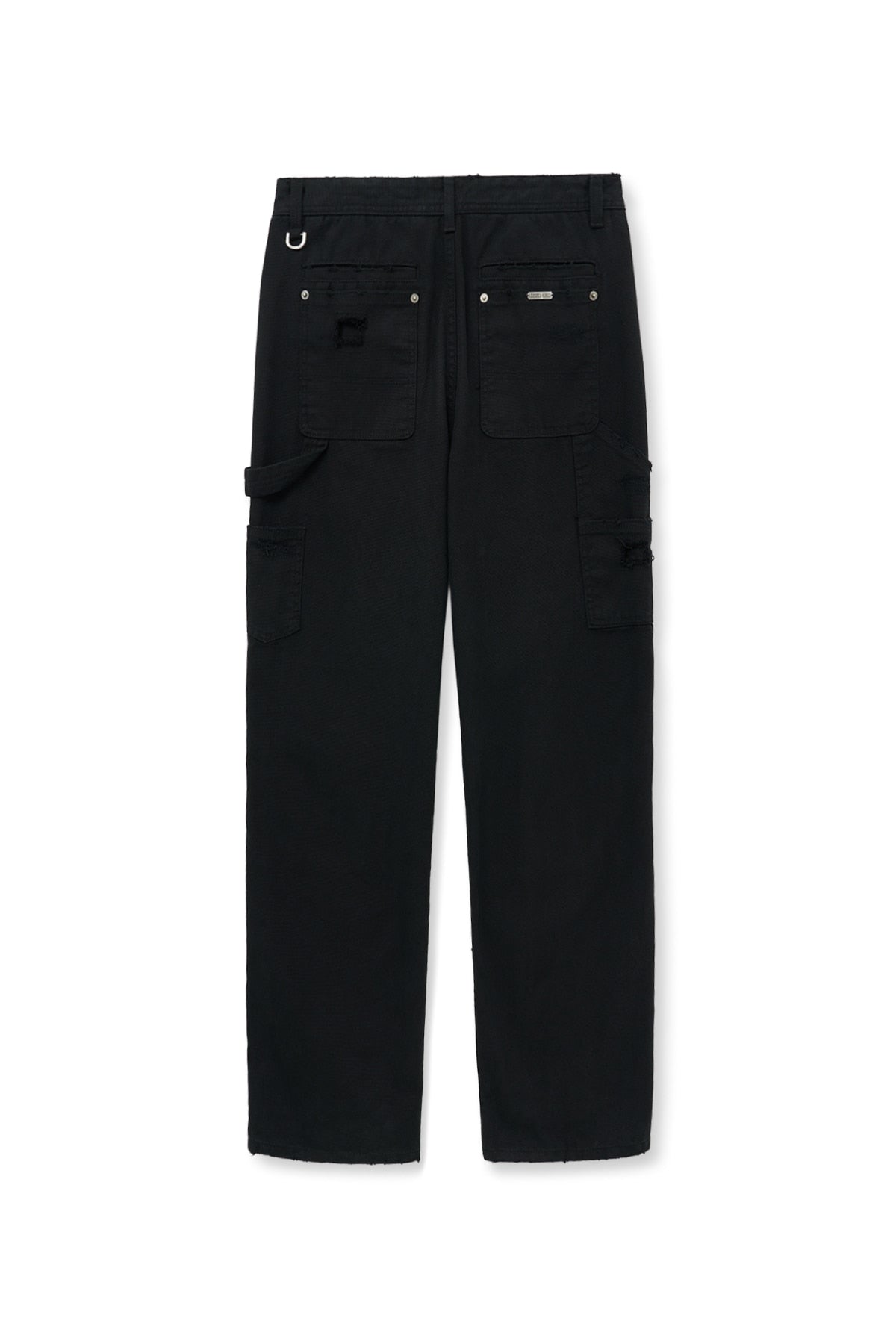 Matin Kim - Distressed Double Knee Work Pants (Black) product image 3 | TRAB K-Fashion Australia