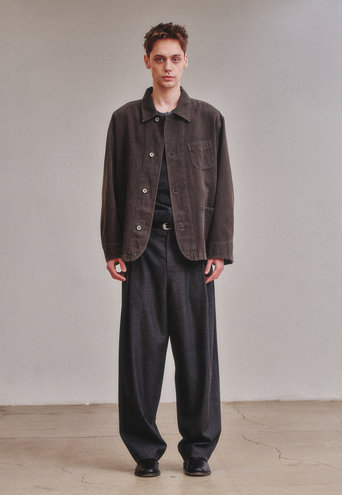 Art if acts - Garment Dyed Western Coverall Jacket (Faded Charcoal) product image 2 | TRAB K-Fashion Australia