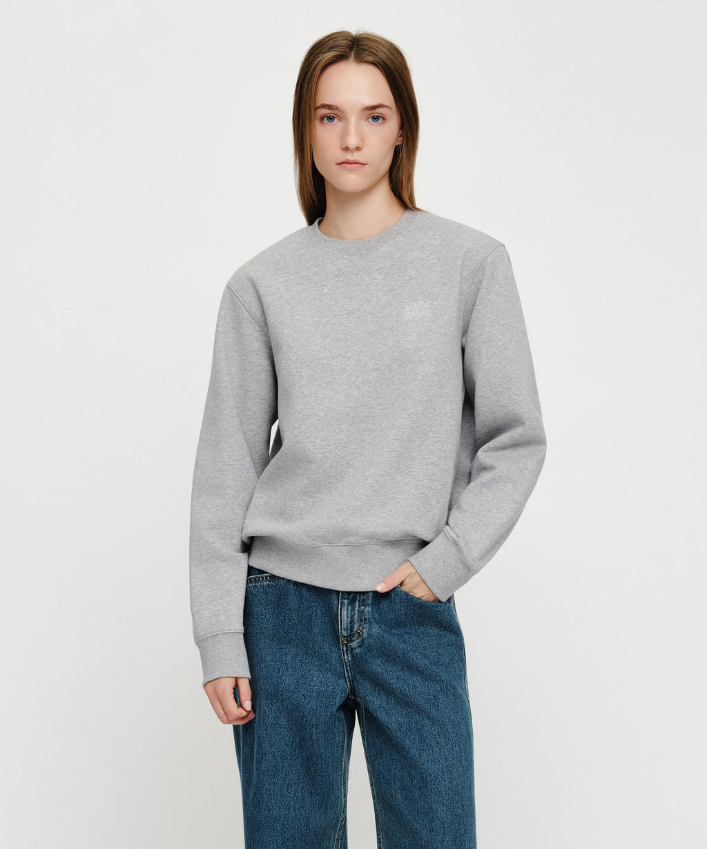Marithe & Francois Girbaud - Small Classic Logo Oversized Sweatshirt (brushed) (Heather Gray) product image 1 | TRAB K-Fashion Australia