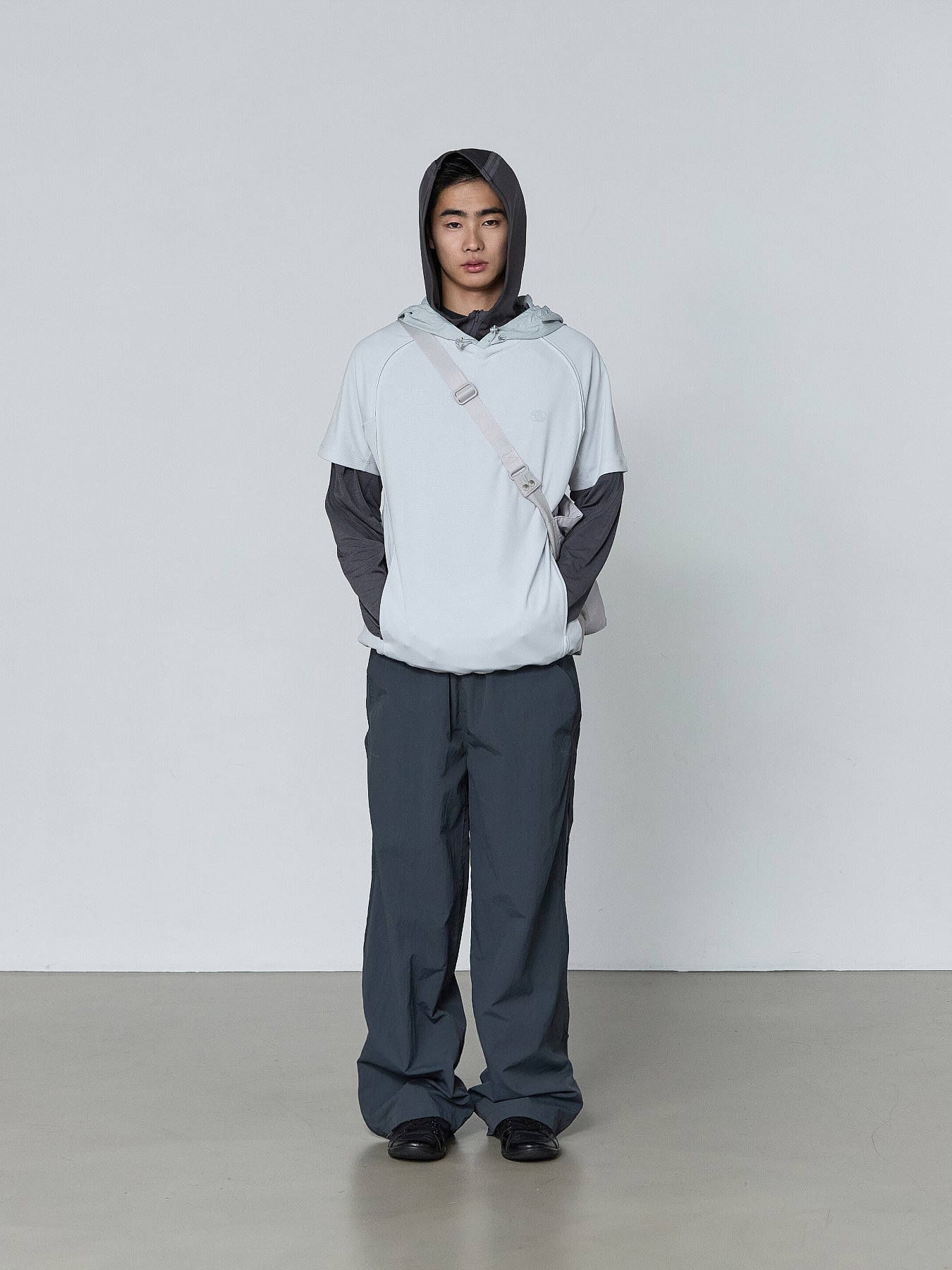 San San Gear - Hooded Mesh T-Shirt (Sky Blue) product image 2 | TRAB K-Fashion Australia