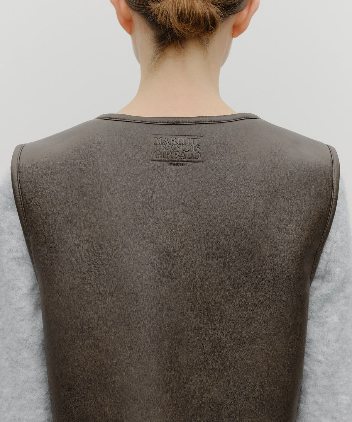 Marithe & Francois Girbaud - Faux Leather Mustang Crop Vest (Brown) product image 6 | TRAB K-Fashion Australia