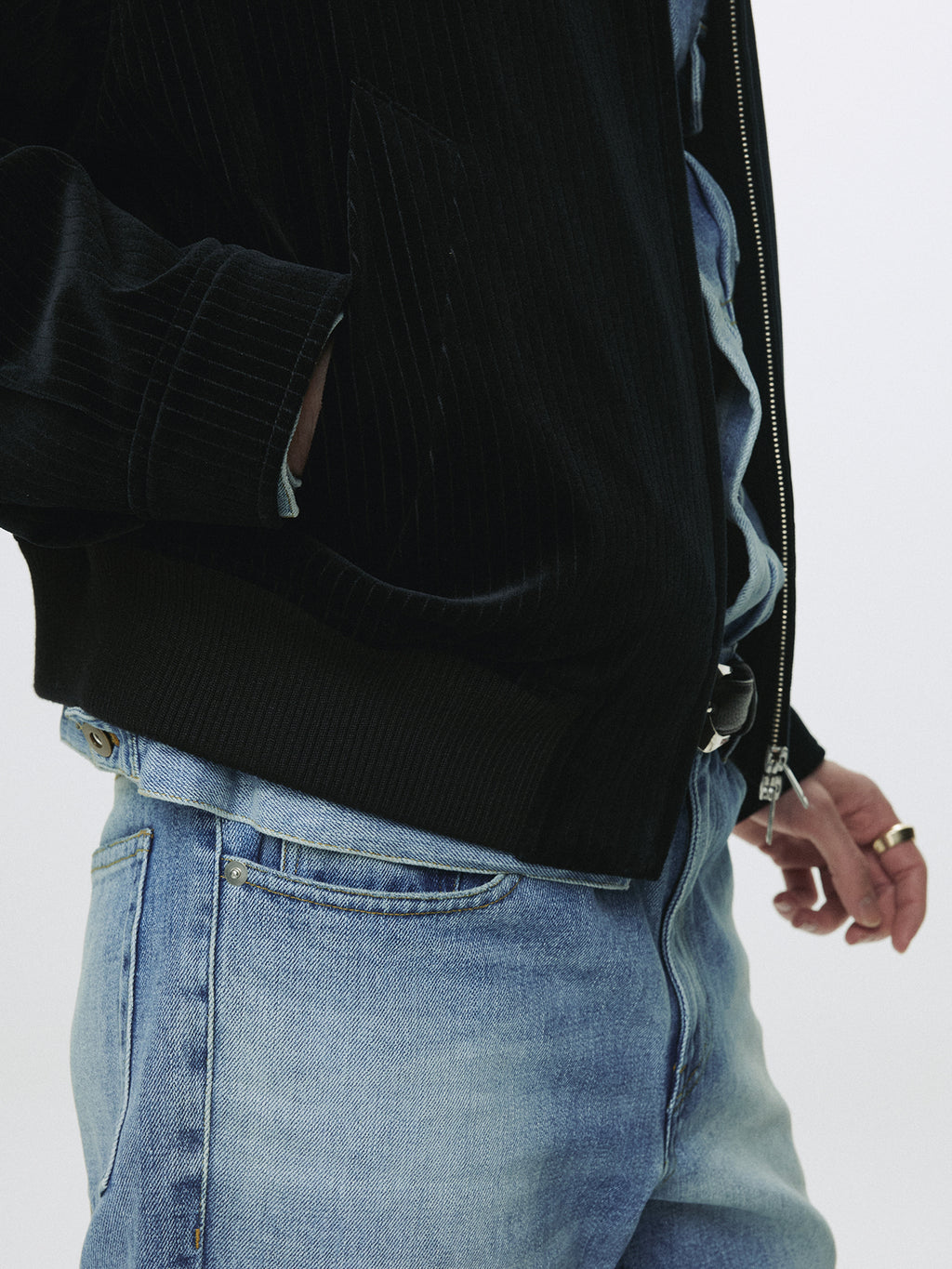 Tonywack - Ribbed Velvet Western Blouson (Black) product image 7 | TRAB K-Fashion Australia