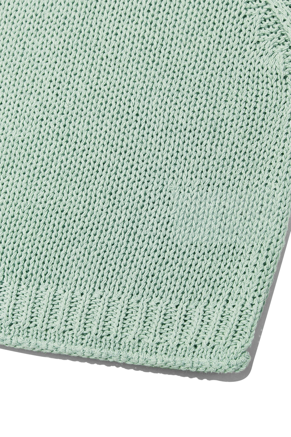 Matin Kim - Three Quarter Sleeve Logo Knit Pullover (Mint) product image 4 | TRAB K-Fashion Australia