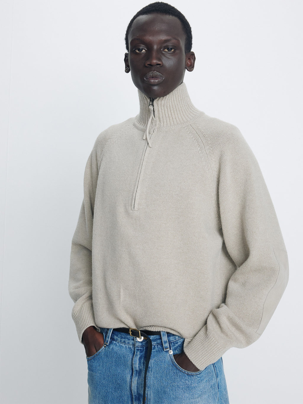 Tonywack - Merino Wool Half-Zip Jumper (Sand) product image 5 | TRAB K-Fashion Australia