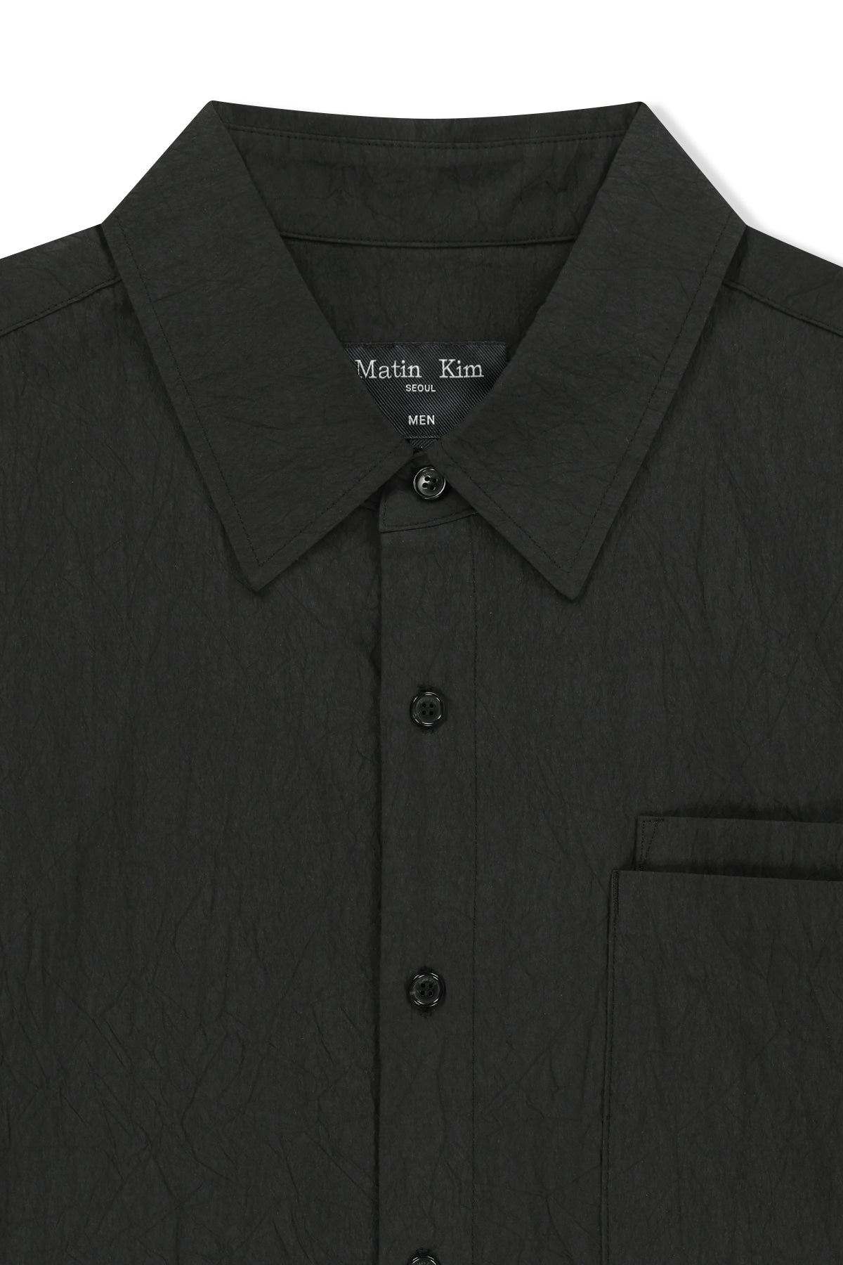 Matin Kim - Small Logo Over Fit Shirt (Charcoal) product image 3 | TRAB K-Fashion Australia