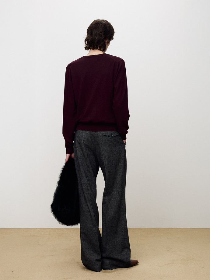 Tonywack - Super Fine Merino Wool Knit Cardigan (Burgundy) product image 4 | TRAB K-Fashion Australia