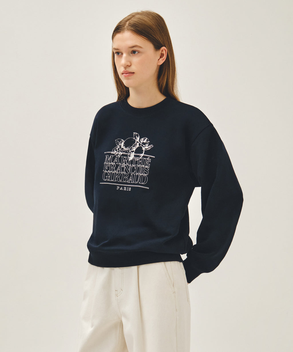Marithe & Francois Girbaud - Lemon Classic Logo Sweatshirt (Navy) product image 1 | TRAB K-Fashion Australia