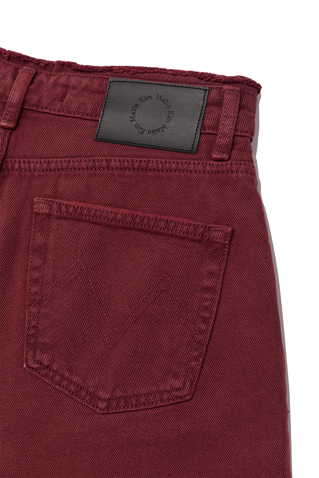 Matin Kim - Cut Line Point Denim Shorts (Red) product image 6 | TRAB K-Fashion Australia