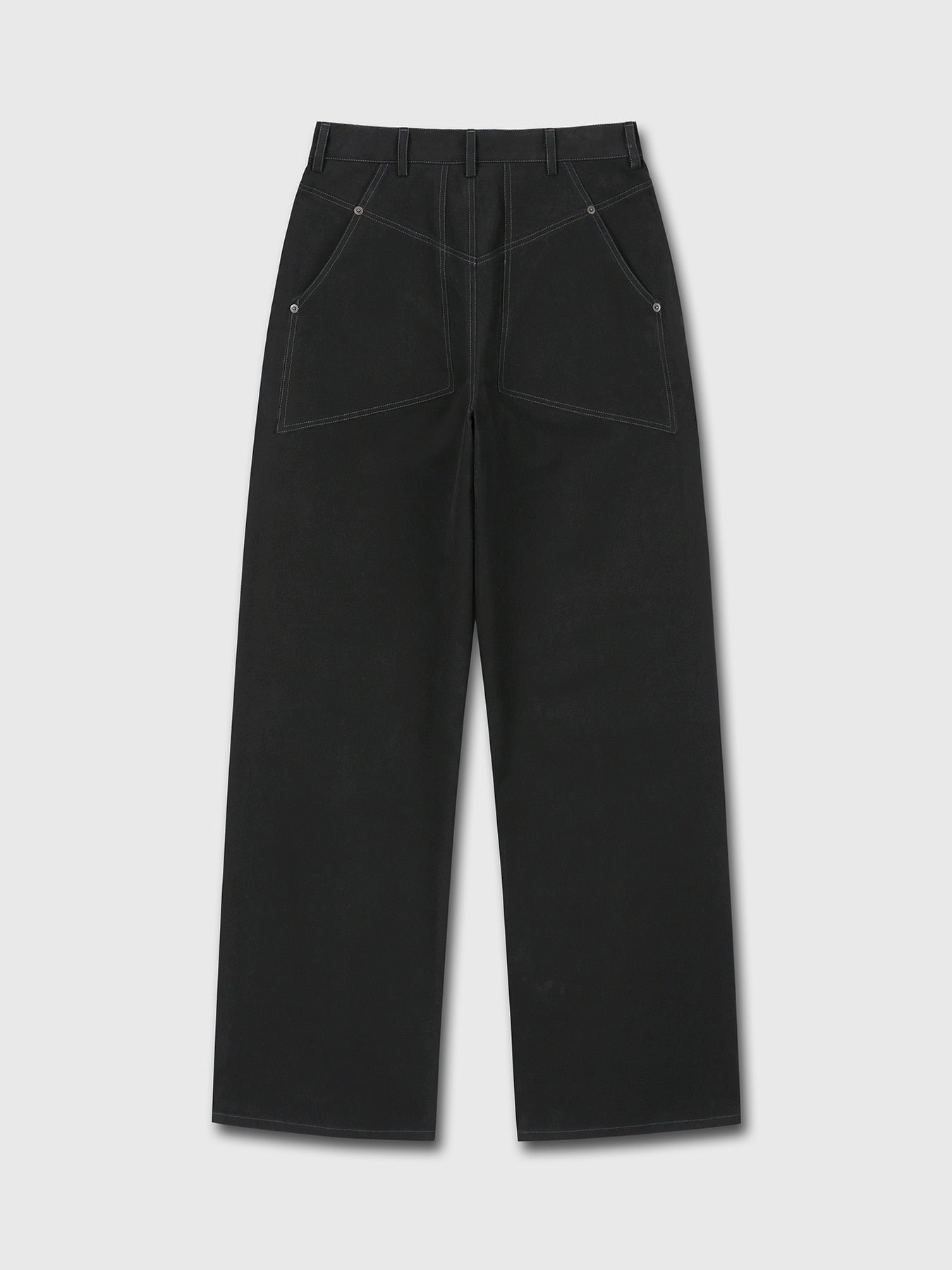 Tonywack - Wide-Leg Cotton Work Pants (Black) product image 9 | TRAB K-Fashion Australia