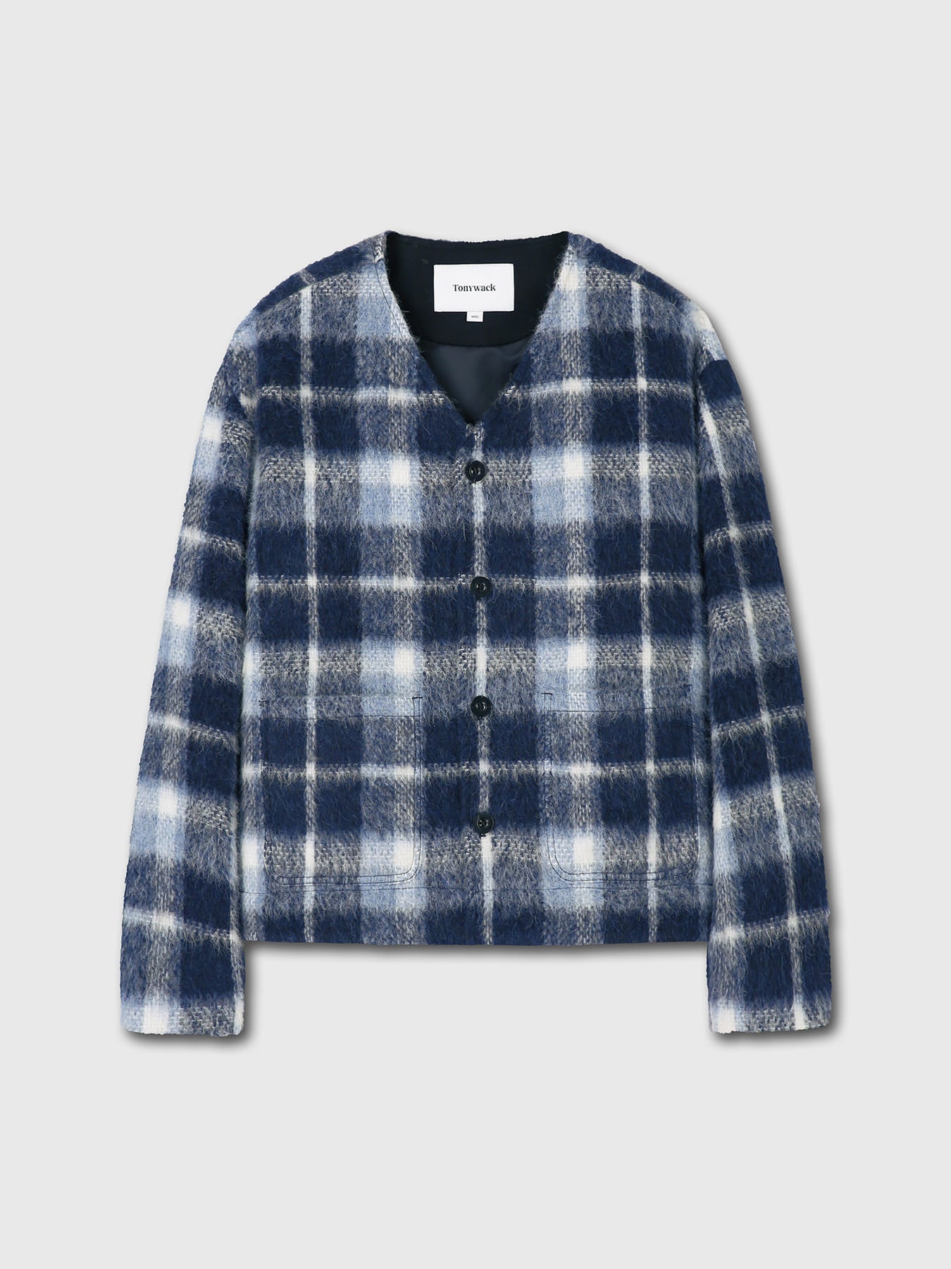 Tonywack - Checked Wool Mohair Blouson Italian Fabric (Blue) product image 7 | TRAB K-Fashion Australia