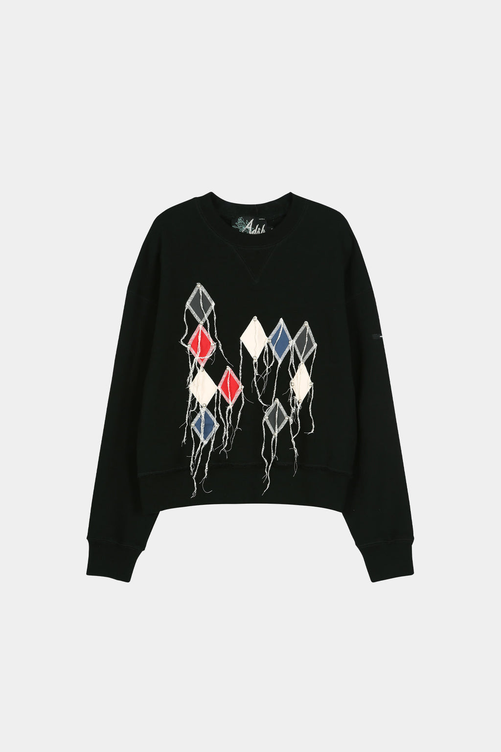 Andersson Bell - (essential) Studded Argyle Patchwork Sweatshirt (Essential) product image 9 | TRAB K-Fashion Australia