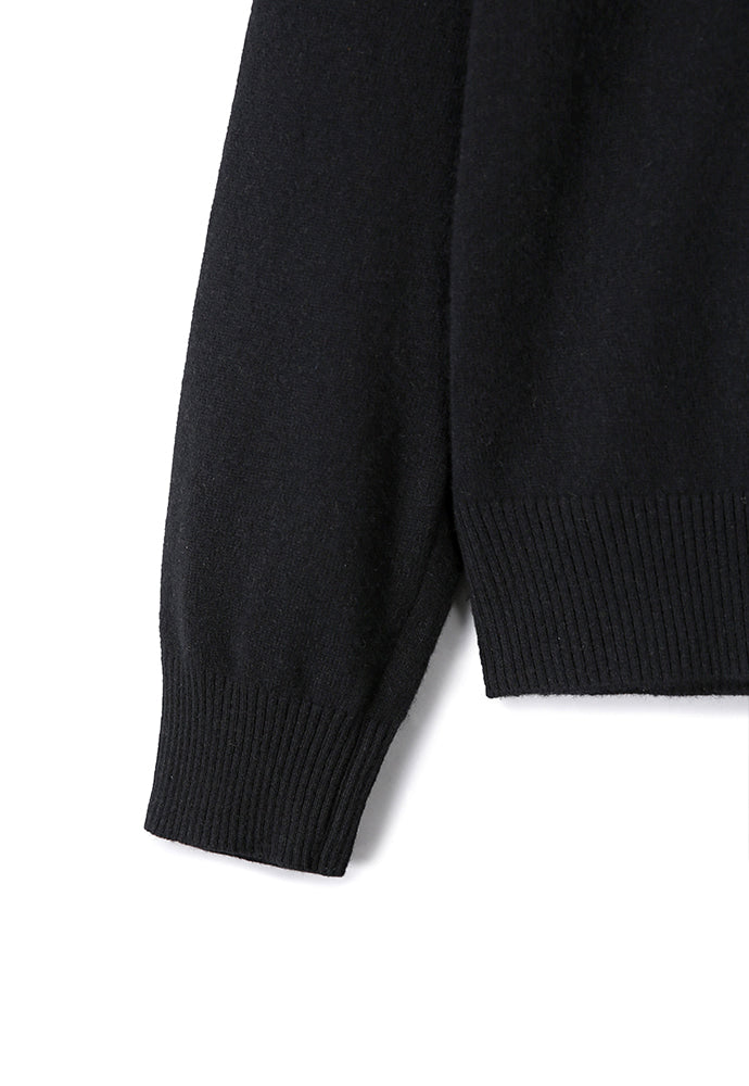 Art if acts - Cashmere V-Neck Knit (Black) product image 11 | TRAB K-Fashion Australia