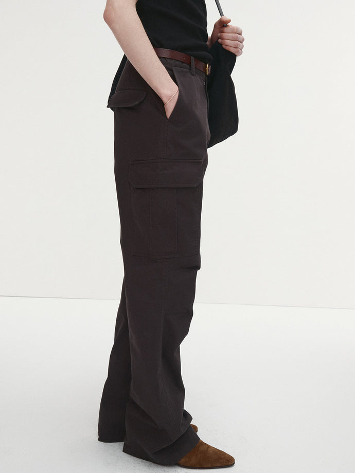 Tonywack - Washed Cotton Loose Flared Cargo Pants (Ebony) product image 5 | TRAB K-Fashion Australia