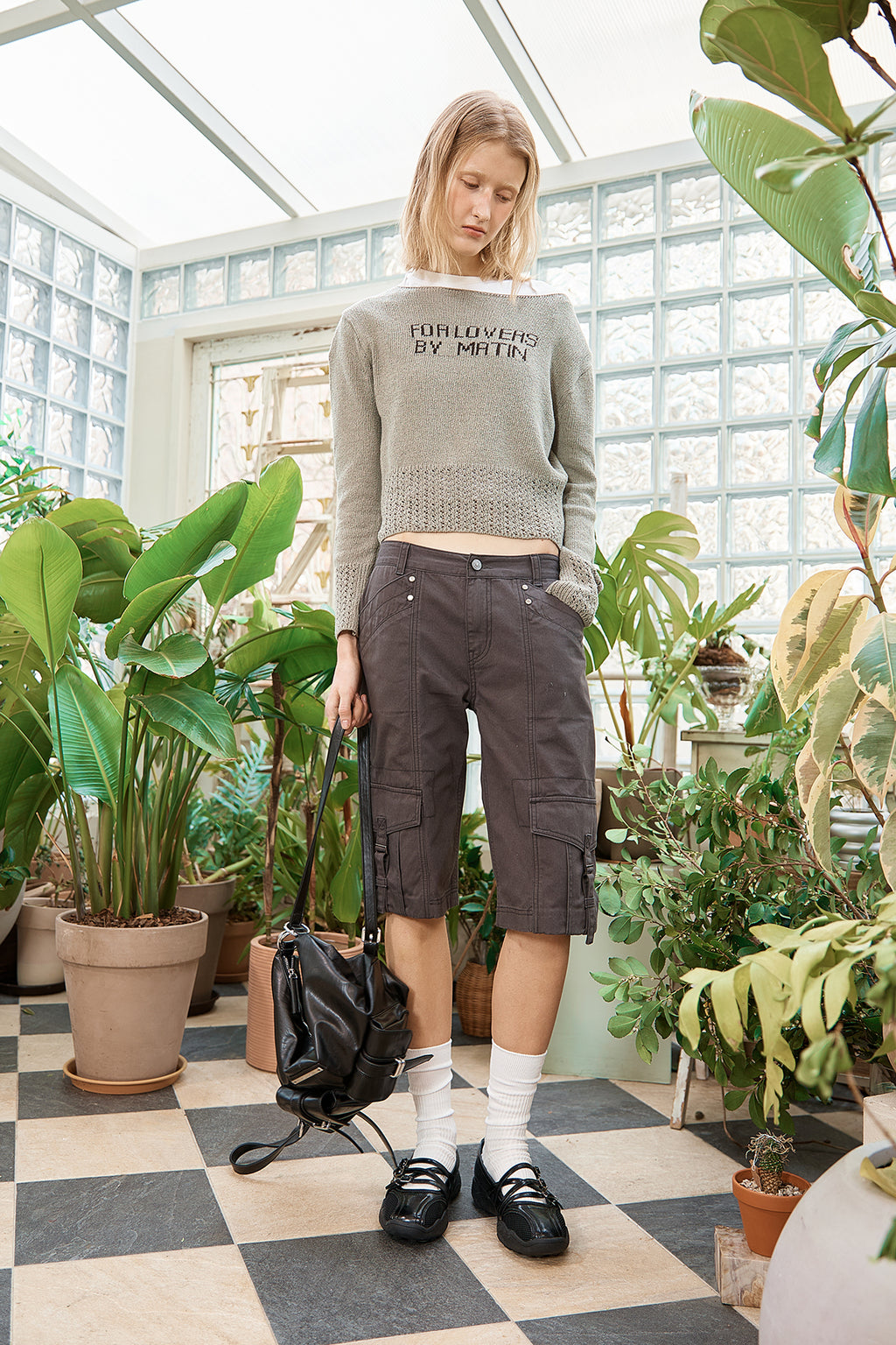 Matin Kim - For Lovers Punching Point Pullover (Olive) product image 11 | TRAB K-Fashion Australia