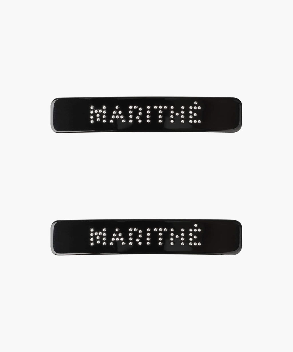 Marithe & Francois Girbaud - Regular Logo Metal Ball Hair Pin 2pack (Black) product image 1 | TRAB K-Fashion Australia