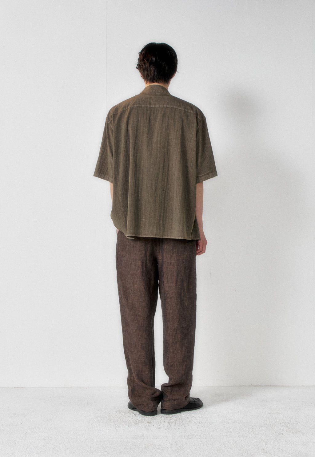 Art if acts - Garment Dyed Two Pocket Half Shirt (Moss Brown) product image 3 | TRAB K-Fashion Australia