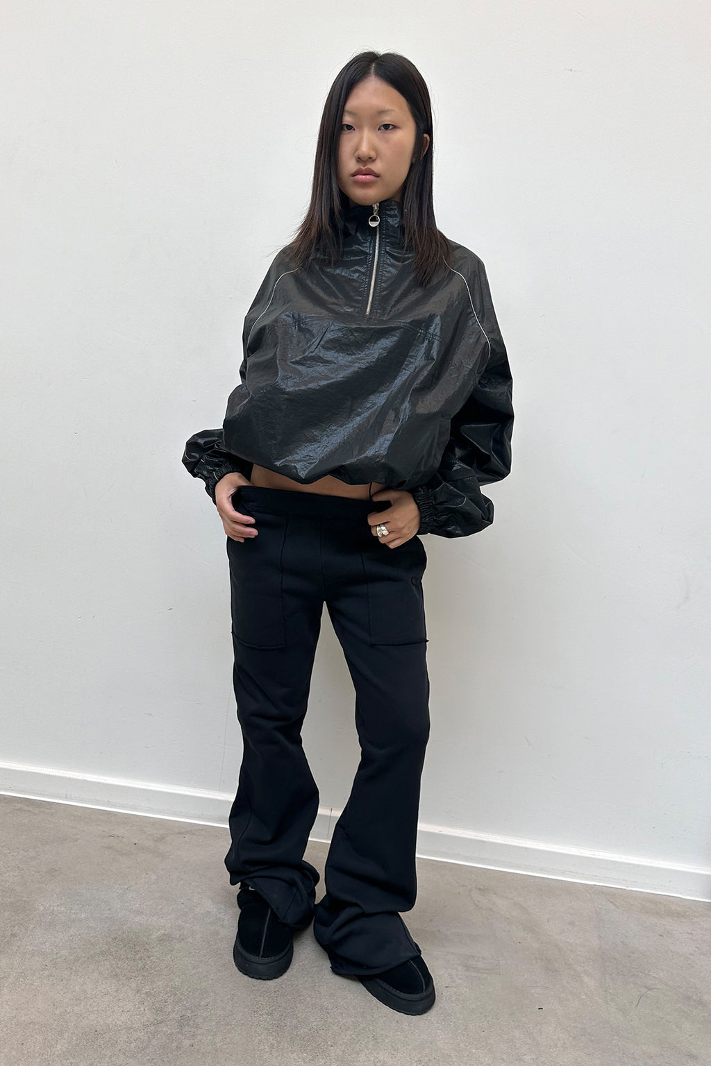 Matin Kim - Matin Coating Anorak Jumper (Black) product image 8 | TRAB K-Fashion Australia