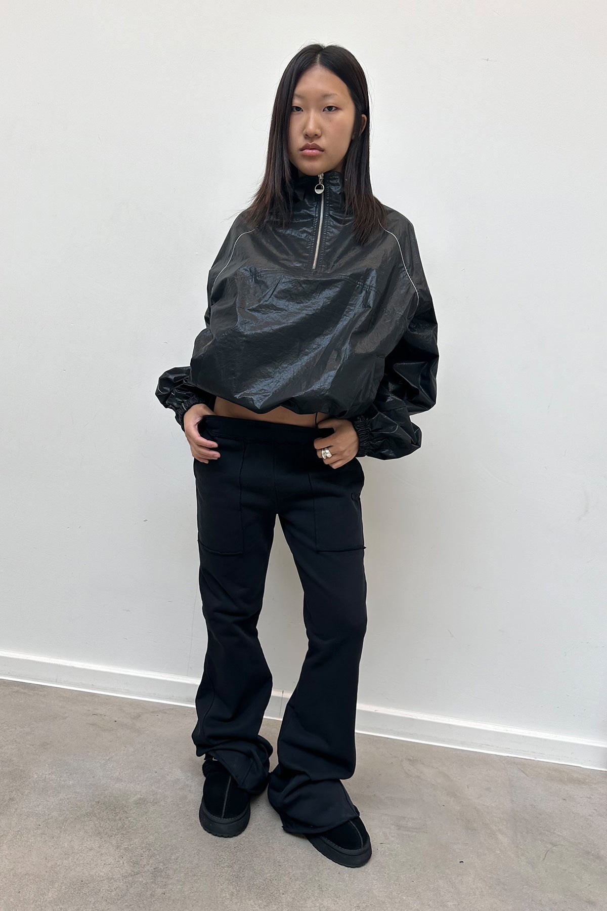 Matin Kim - Matin Coating Anorak Jumper (Black) product image 8 | TRAB K-Fashion Australia