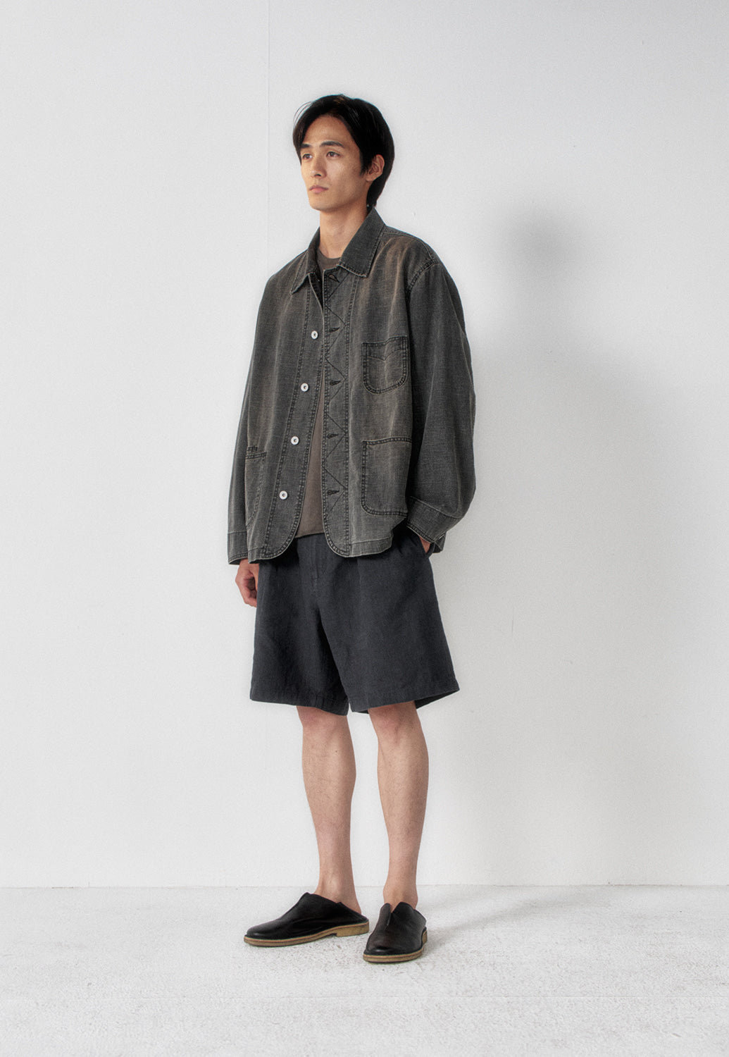Art if acts - Linen Western Coverall Jacket (Black) product image 5 | TRAB K-Fashion Australia