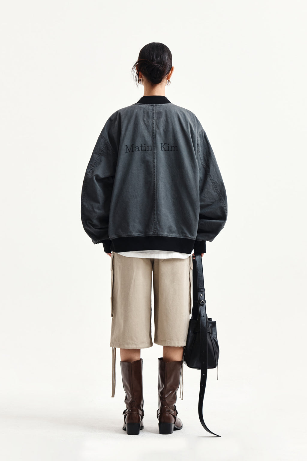 Matin Kim - Utility Cargo Bermuda Pants (Beige) product image 7 | TRAB K-Fashion Australia