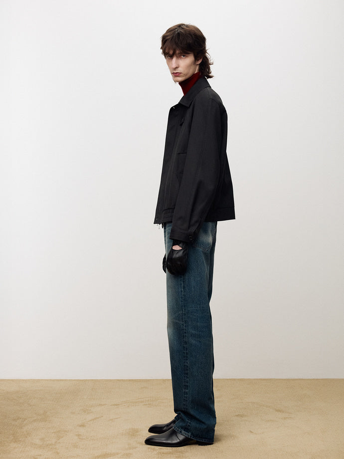 Tonywack - Textured Wool Oversized Blouson (Dark Grey) product image 3 | TRAB K-Fashion Australia