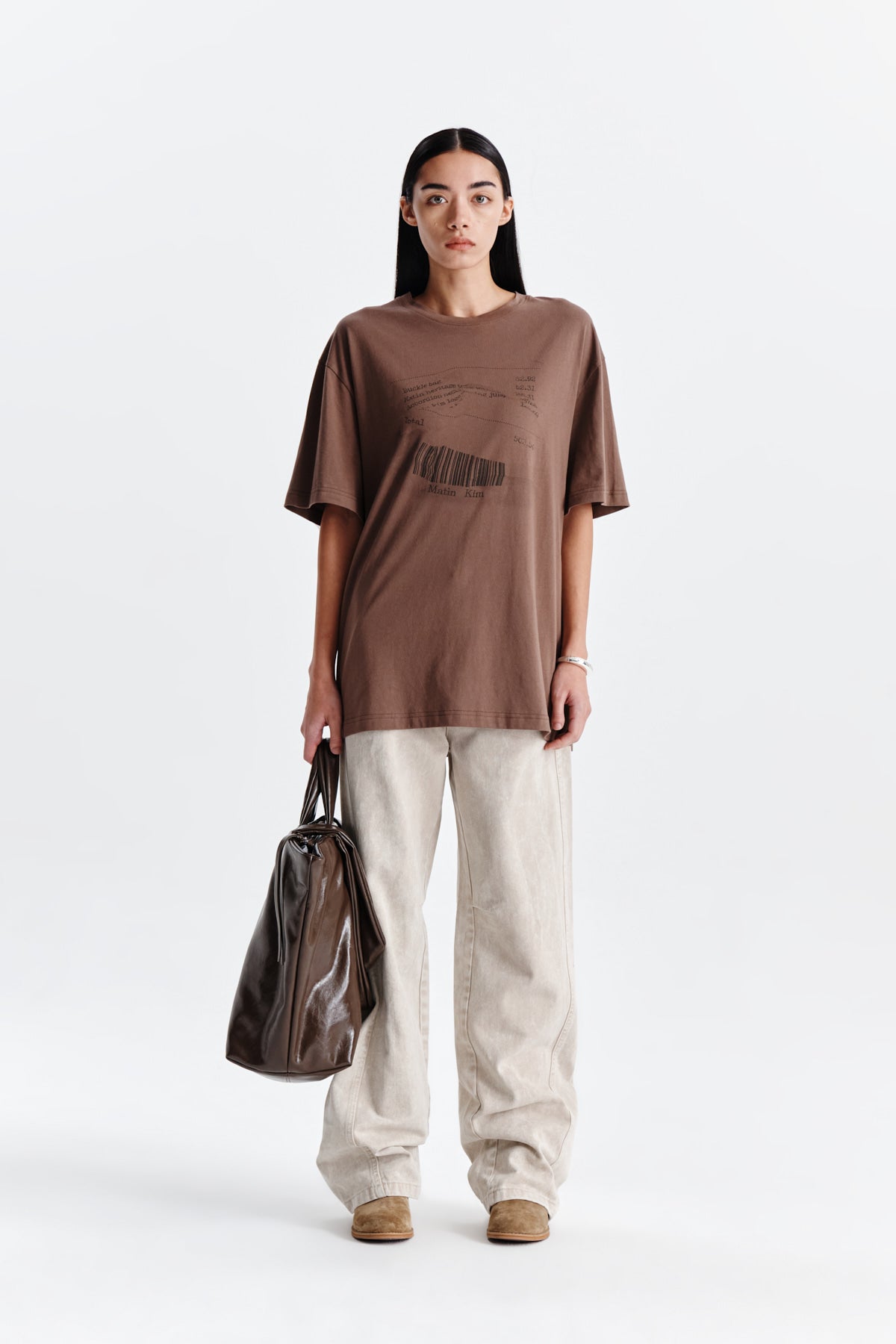Matin Kim - Side Point Color Denim Pants (Beige) product image 5 | TRAB K-Fashion Australia