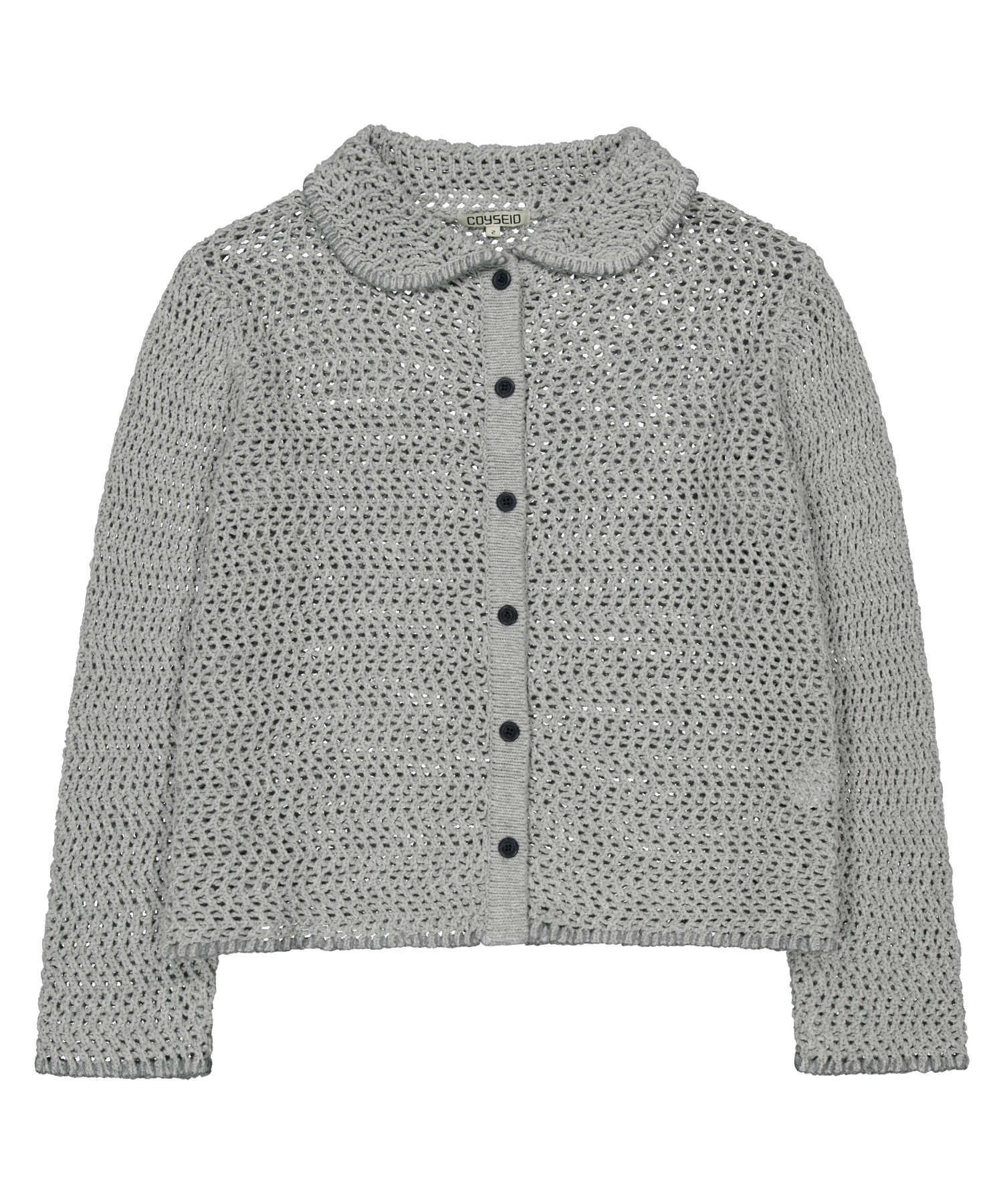 Coyseio - Net Knit Cardigan (Grey) product image 1 | TRAB K-Fashion Australia