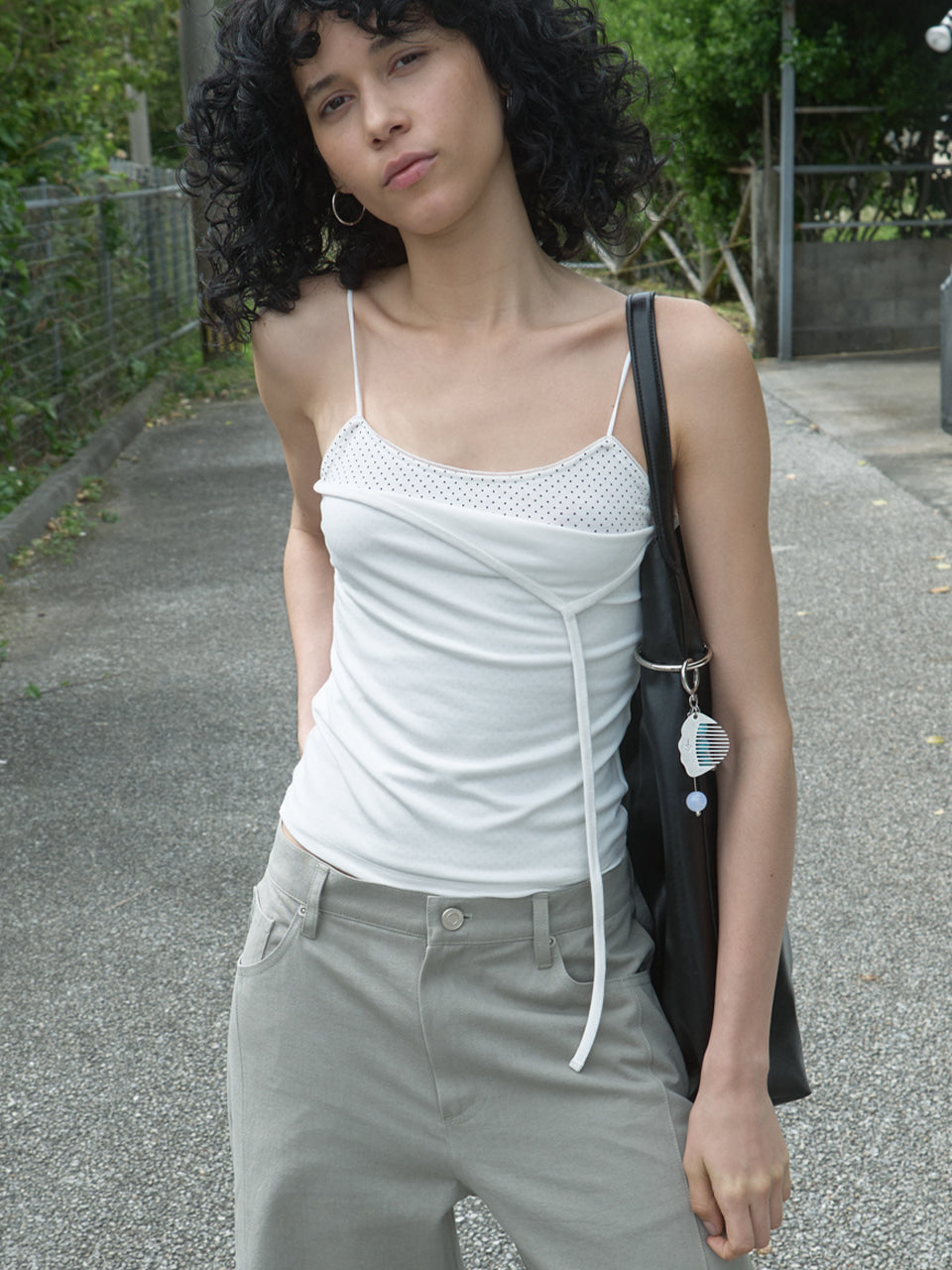 Kijun - [Ships 22 June] Polka Dot Layered Tank Top (Off-White) product image 8 | TRAB K-Fashion Australia