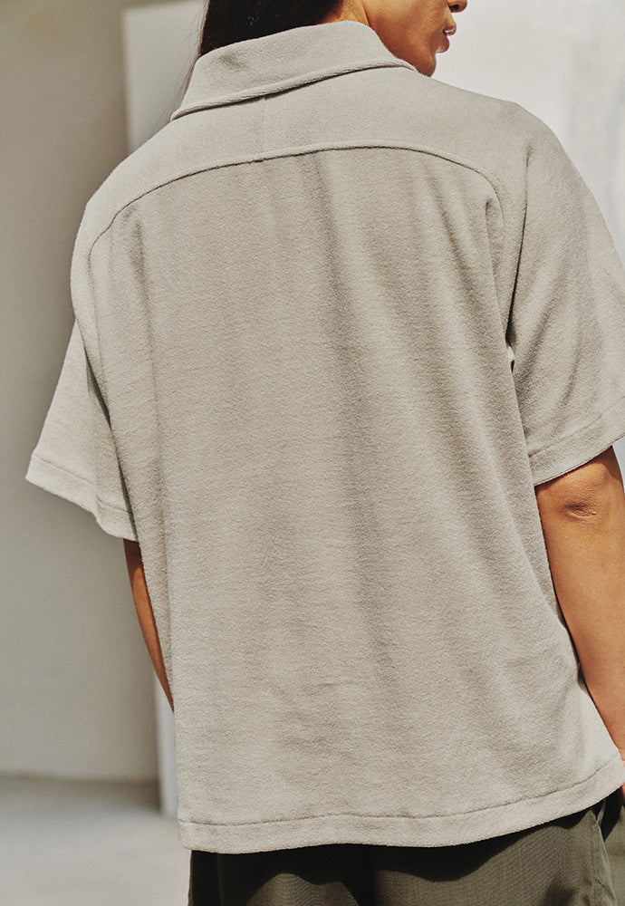 Art if acts - Terry Half Zip-up Shirt (Light Grey) product image 6 | TRAB K-Fashion Australia