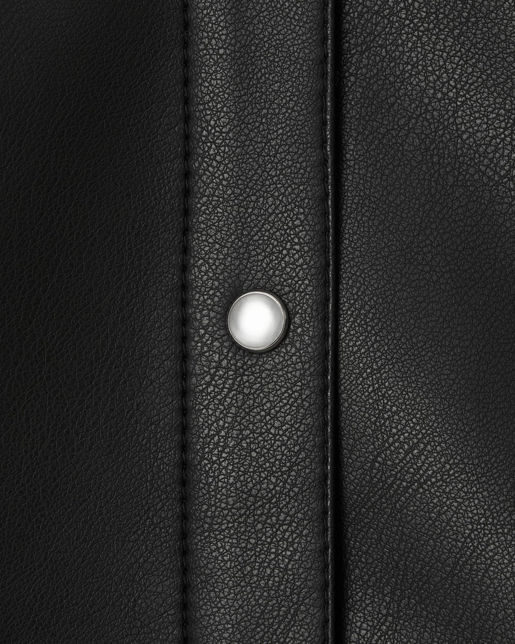 Kimhe Kim - Name Label Short Sleeve Vegan Leather Shirt (Black) product image 4 | TRAB K-Fashion Australia