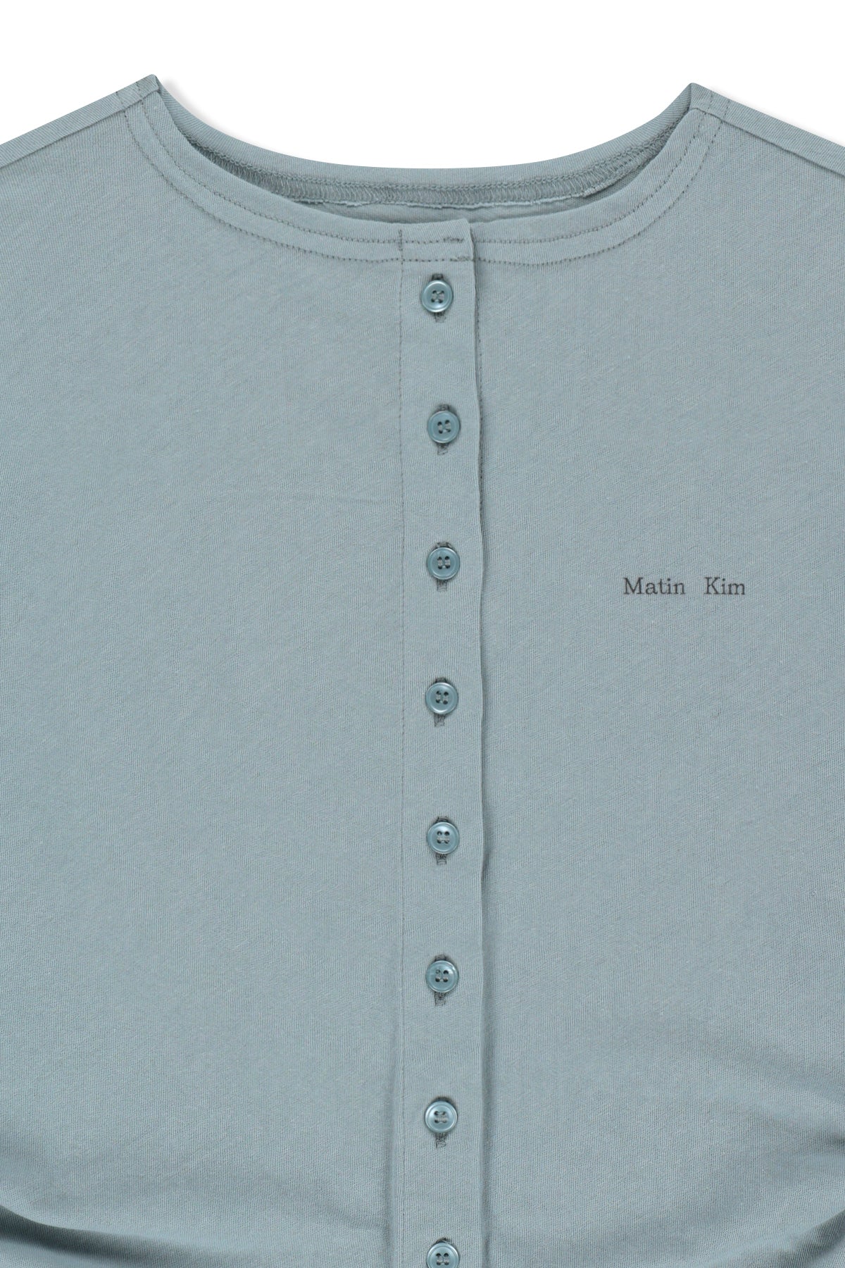 Matin Kim - Side Shirring Button Top (Light Blue) product image 3 | TRAB K-Fashion Australia