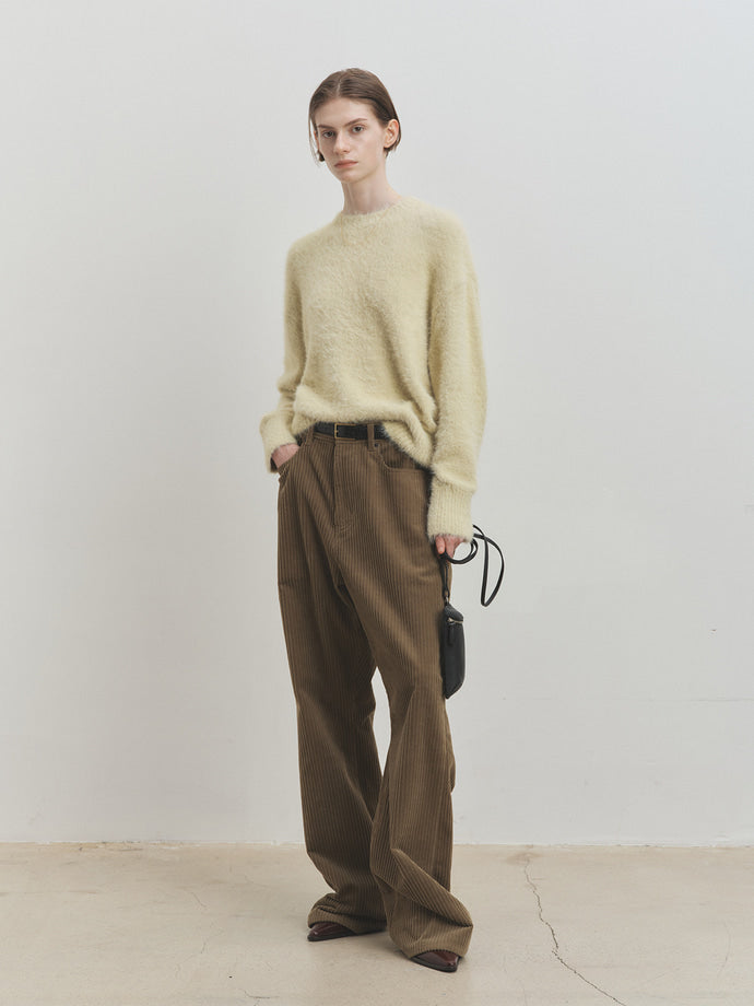 Tonywack - Faux Fur Crew-Neck Top (Ivory) product image 2 | TRAB K-Fashion Australia