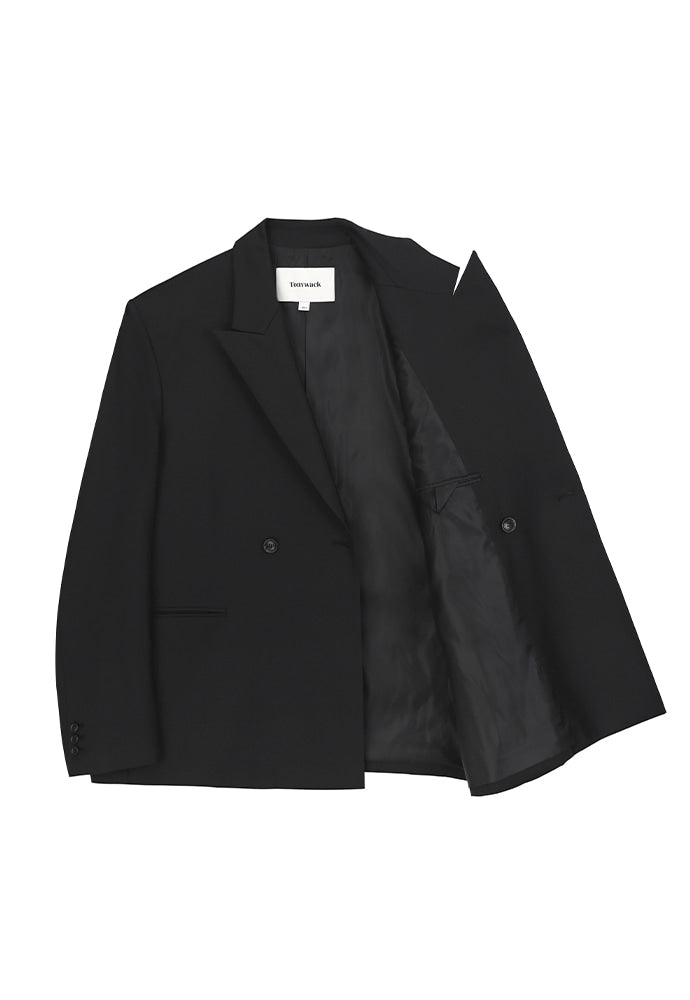Tonywack - Tailored Double Breasted Blazer (Black) product image 6 | TRAB K-Fashion Australia