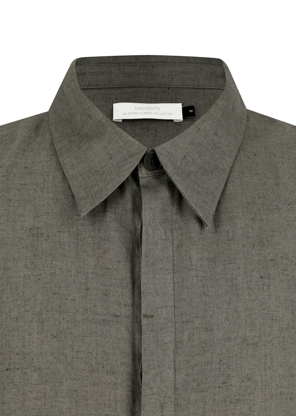 Amomento - Linen Oversized Shirt (Khaki) product image 7 | TRAB K-Fashion Australia