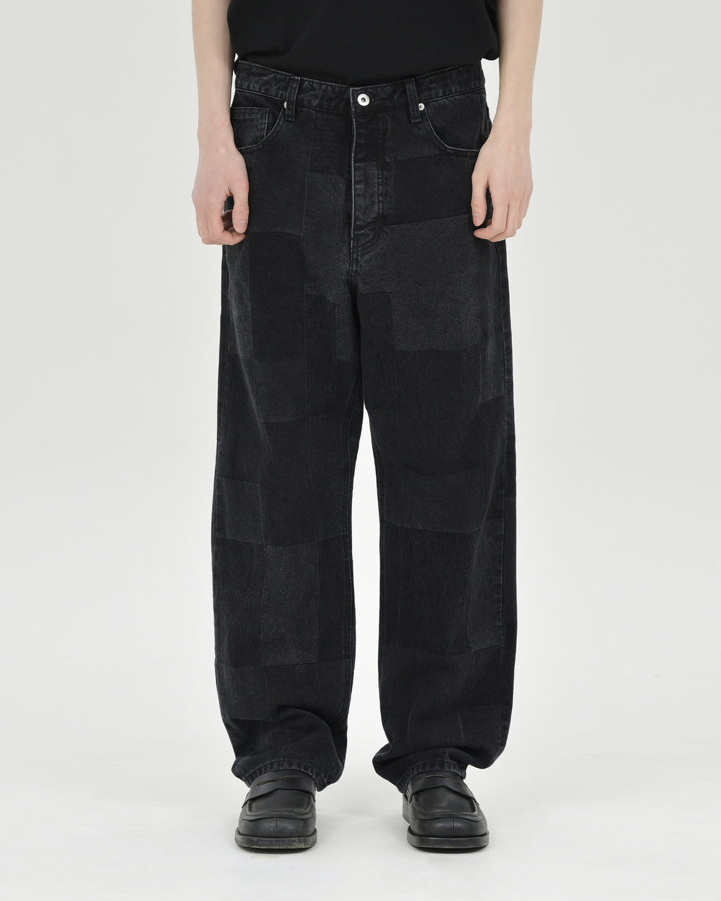 Brownyard - Regular Denim (Patch Work Black) product image 1 | TRAB K-Fashion Australia