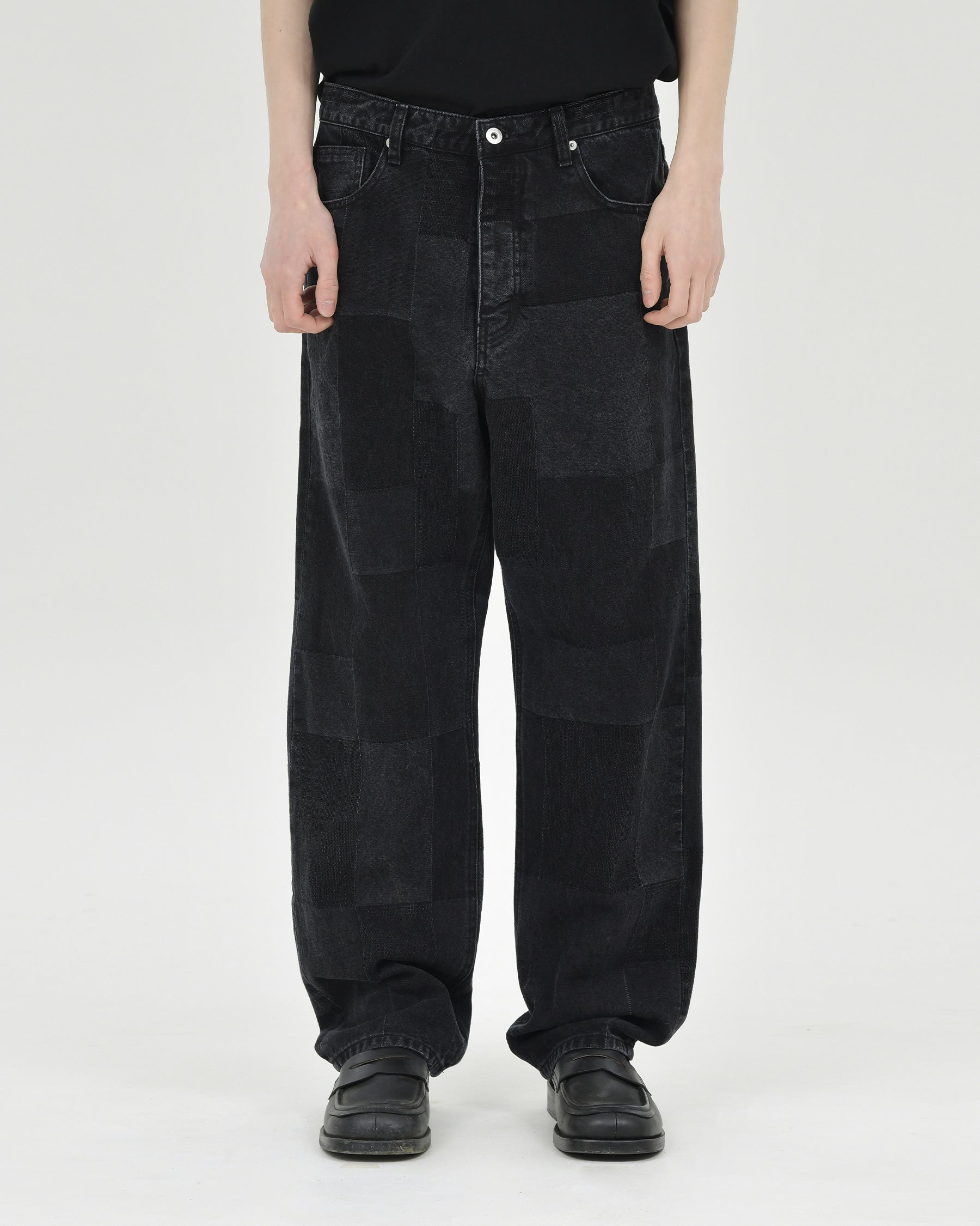 Brownyard - Regular Denim (Patch Work Black) product image 1 | TRAB K-Fashion Australia