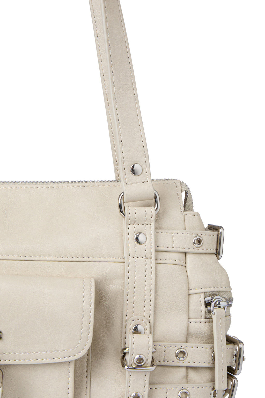 Deinet - Belted Pocket Mini Shoulder Bag (Beige) product image 6 | TRAB K-Fashion Australia