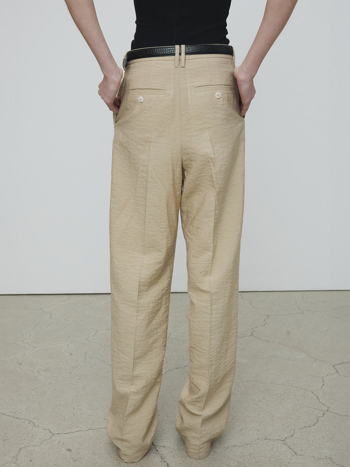 Tonywack - Linen Twill Straight Trousers (Sand) product image 5 | TRAB K-Fashion Australia